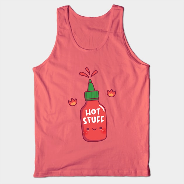 Cute Hot Stuff Spicy Chili Sauce Bottle Tank Top by rustydoodle